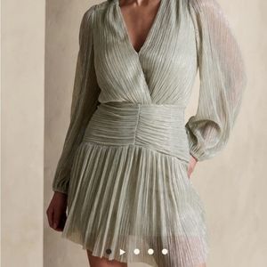 Silver Metallic Mini Dress